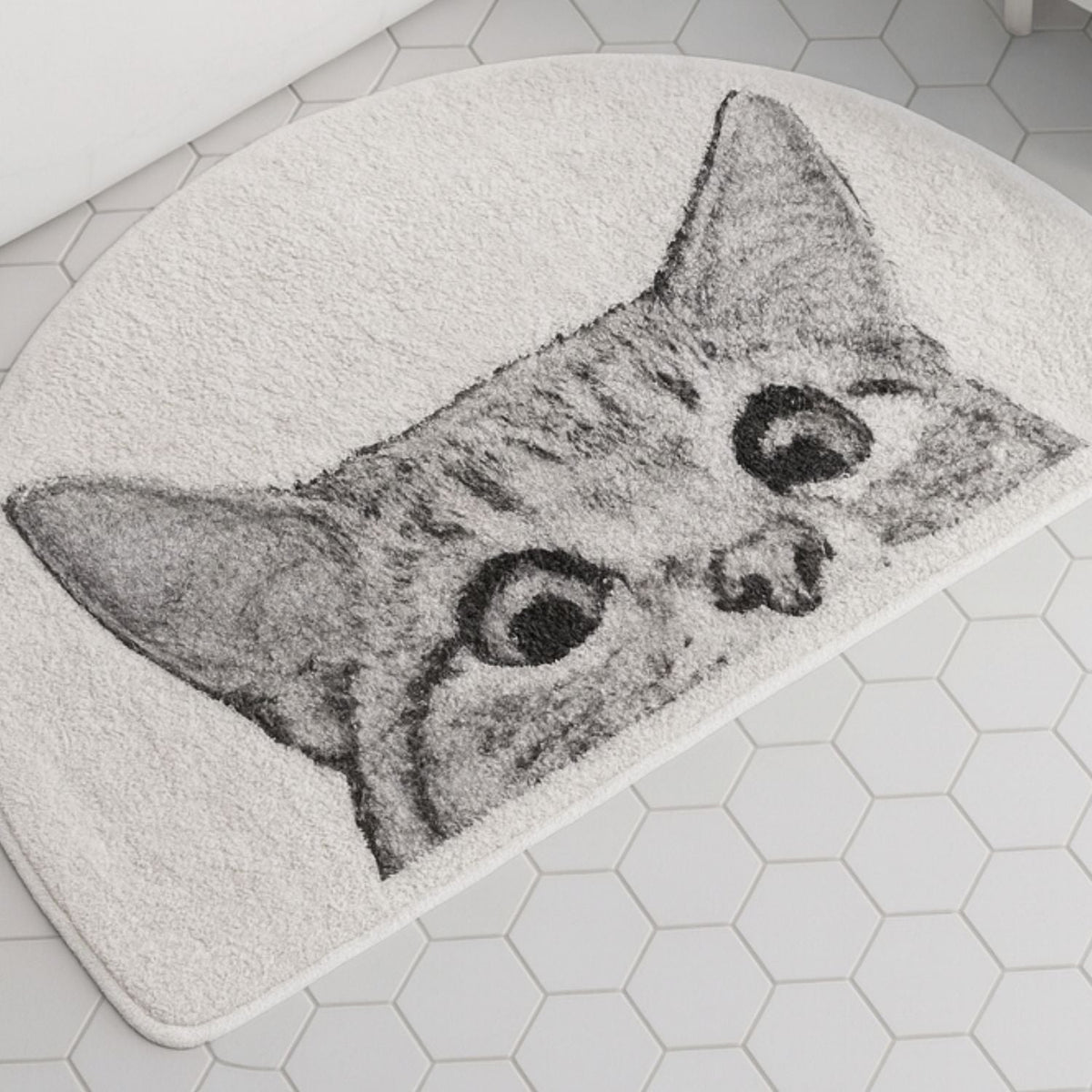 Spy Kitty - Non-Slip Bath Mat with Playful Cat Design