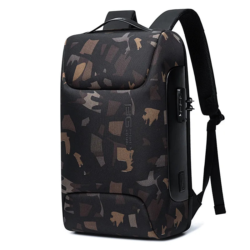 Stylish Anti-Theft Travel Backpack with USB Charging & Lock