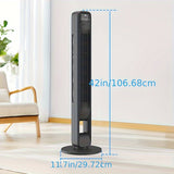 Stylish Bladeless Tower Fan with Remote, 3 Settings & Oscillation