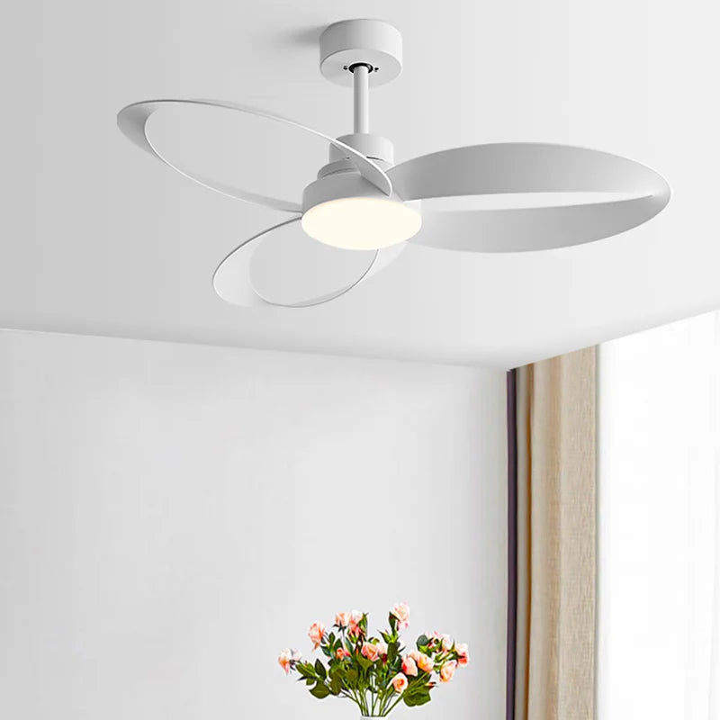 Stylish Modern Ceiling Fan with Lights and Wood Blades