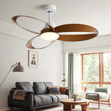 Stylish Modern Ceiling Fan with Lights and Wood Blades