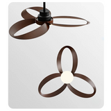Stylish Modern Ceiling Fan with Lights and Wood Blades