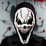 Terrifying Skull Mask - Full Head Design with Hood for Halloween