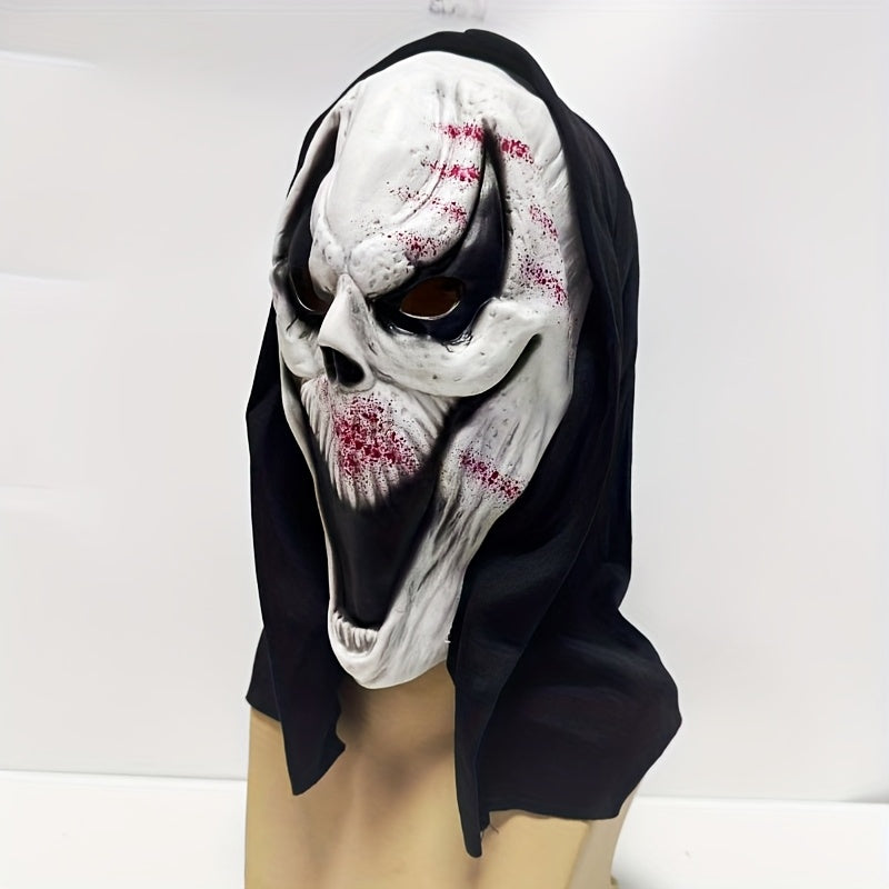Terrifying Skull Mask - Full Head Design with Hood for Halloween