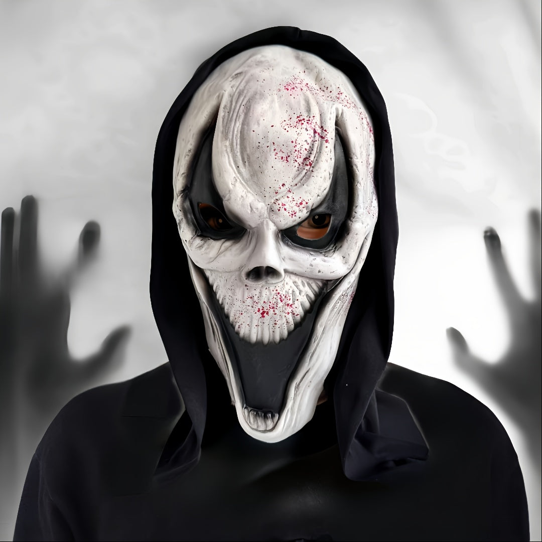 Terrifying Skull Mask - Full Head Design with Hood for Halloween