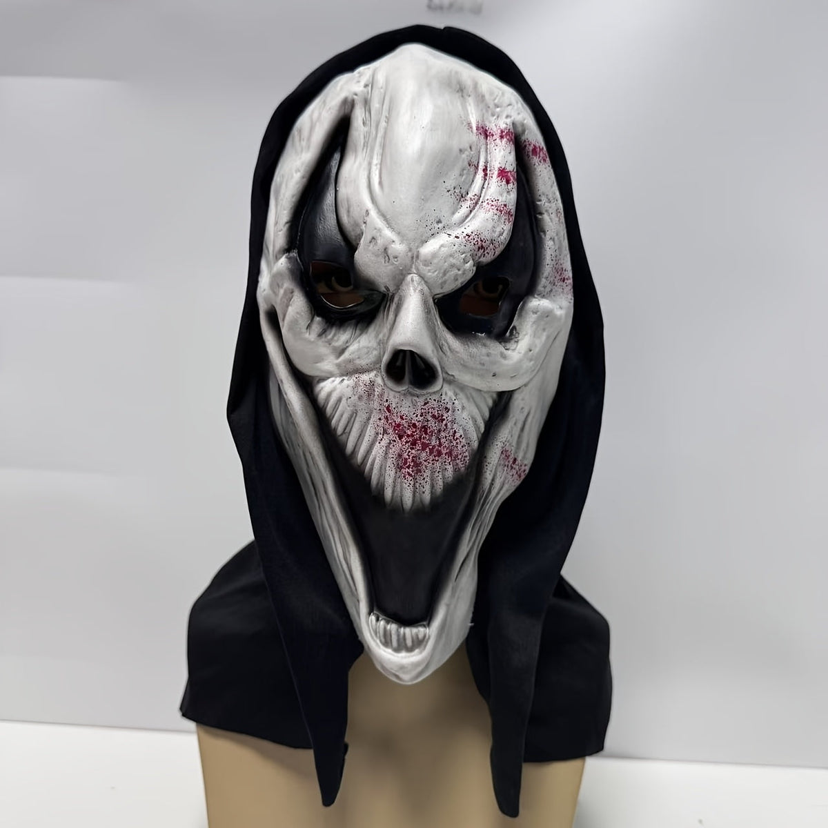 Terrifying Skull Mask - Full Head Design with Hood for Halloween