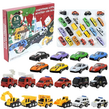Toy Car Advent Calendar - 24 Mini Vehicles for Kids