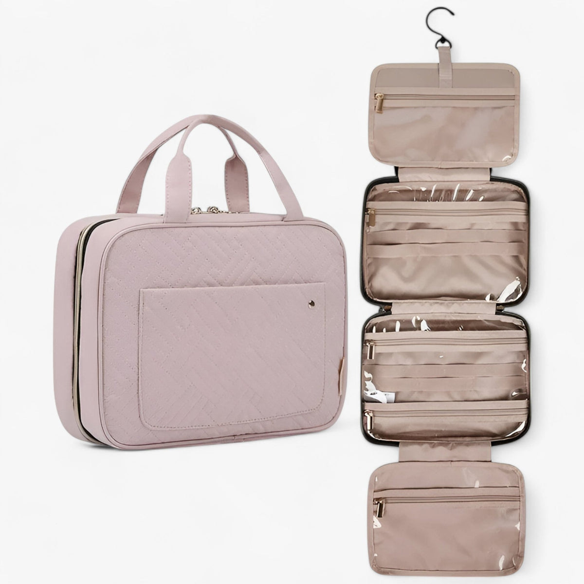 TravelEase - Hanging Travel Toiletry Bag with Multiple Compartments
