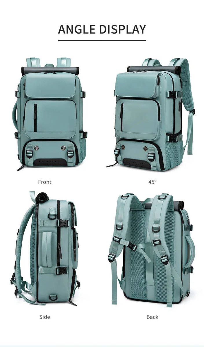 TravelMax - Waterproof Travel Backpack with USB Port & Shoe Compartment