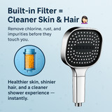 TurboBoost Filtered High Pressure Shower Head - Rainfall & Jet Spray
