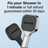 TurboBoost Filtered High Pressure Shower Head - Rainfall & Jet Spray