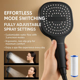 TurboBoost Filtered High Pressure Shower Head - Rainfall & Jet Spray
