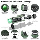 Ultra-Zoom 600x Compact Monocular - HD Clarity & Lightweight Design