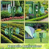 Ultrasonic Cat Repellent Outdoor with PIR Motion Sensor - Keep Cats Out of Garden