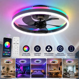 Ventorya - Modern Ceiling Fan with Dimmable LED Lights & Remote
