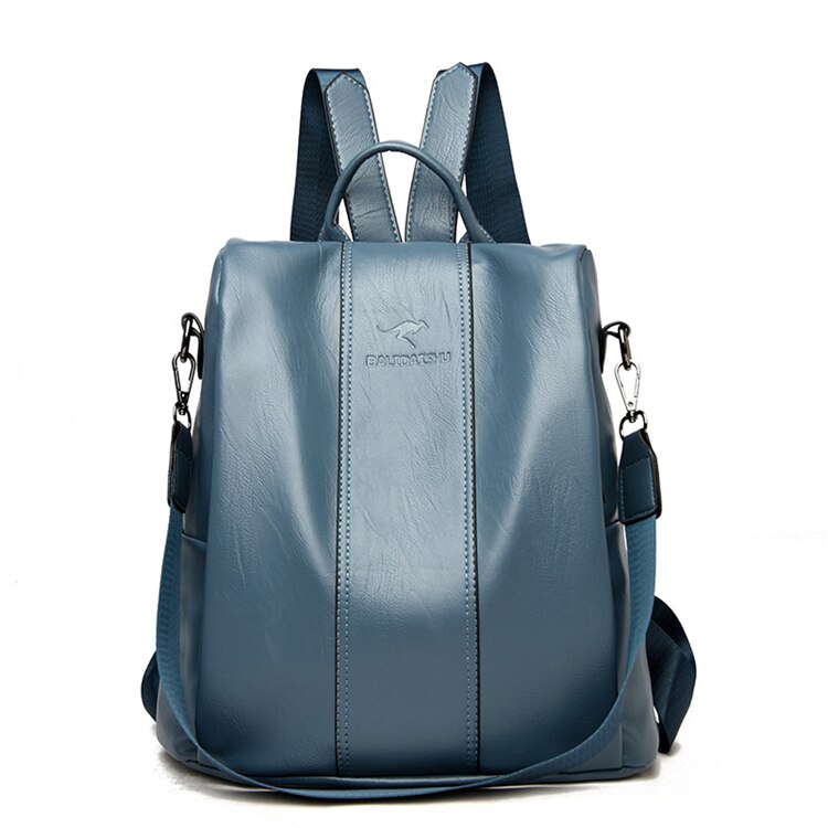Vintage Anti-Theft Leather Backpack for Women - Stylish & Secure
