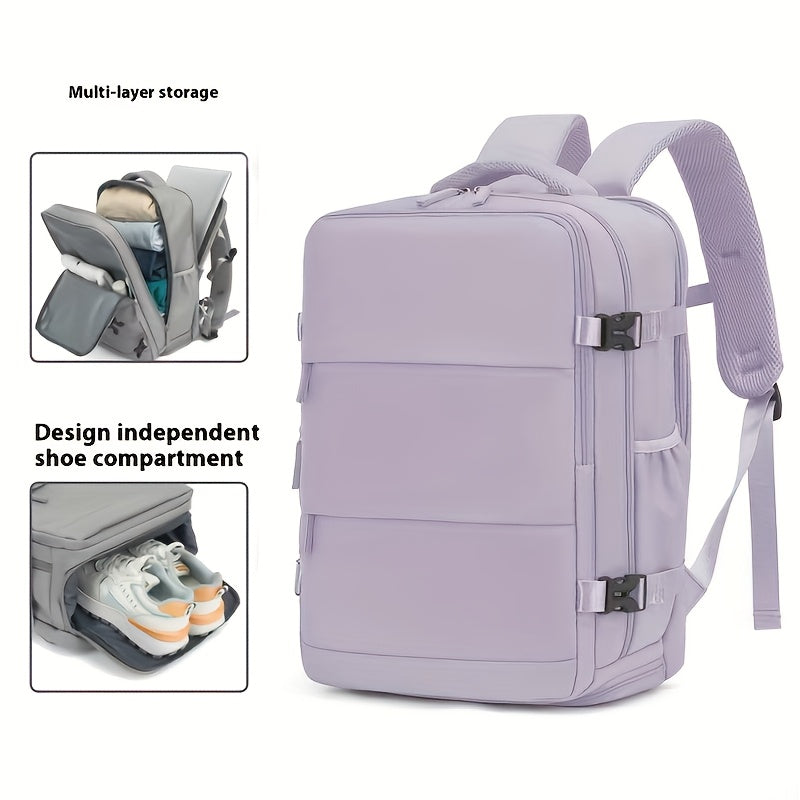 Voyager 40L Travel Backpack with Laptop Compartment & Shoe Pocket