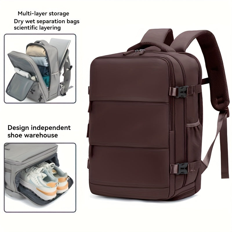Voyager 40L Travel Backpack with Laptop Compartment & Shoe Pocket