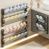 Wall-Mounted Shoe Rack with Drainage System for Smart Shoe Storage