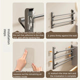 Wall-Mounted Shoe Rack with Drainage System for Smart Shoe Storage