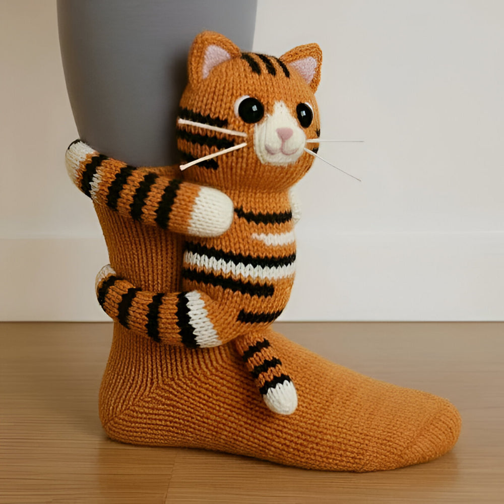 Warm Plush Animal Grip Socks with Non-Slip Sole for Comfort