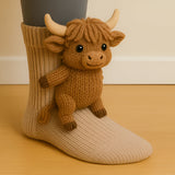 Warm Plush Animal Grip Socks with Non-Slip Sole for Comfort