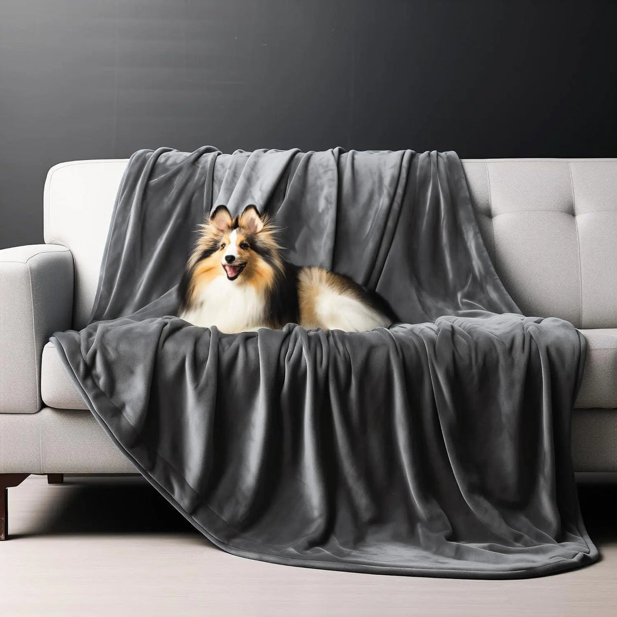 Waterproof Reversible Flannel Throw Blanket - Soft & Versatile