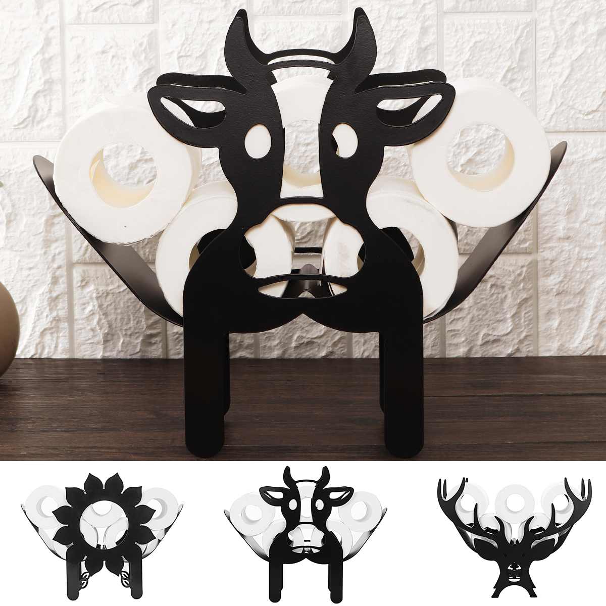 Whimsical Animal Toilet Roll Holder Stand - Fun Stainless Steel Design
