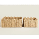 WillowNest - Handwoven Wicker Storage Baskets with Wave Edge