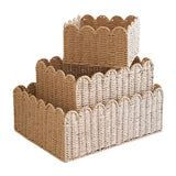 WillowNest - Handwoven Wicker Storage Baskets with Wave Edge