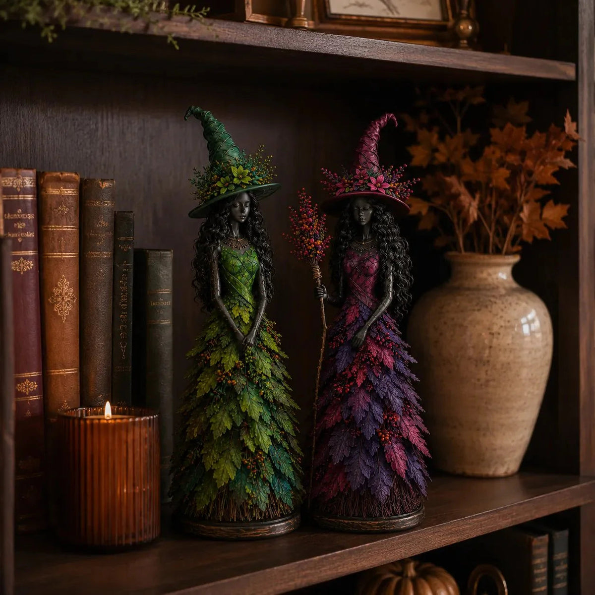 WitchBerry™ Handmade Autumn Witch Figurine - Artisanal Home Decor