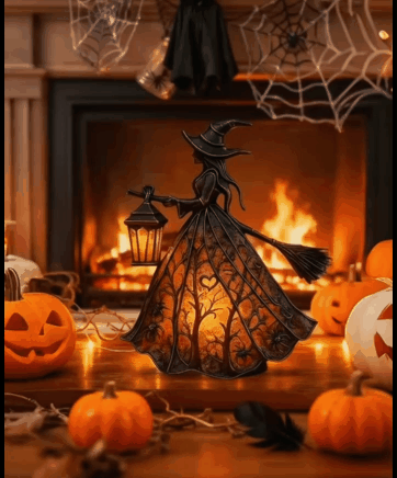 WitchGlow - Enchanting Halloween Lantern with LED Light