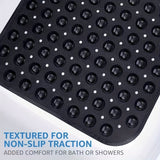 XL Non-Slip Bath Mat - Extra Long Shower Mat with Suction Cups for Safety