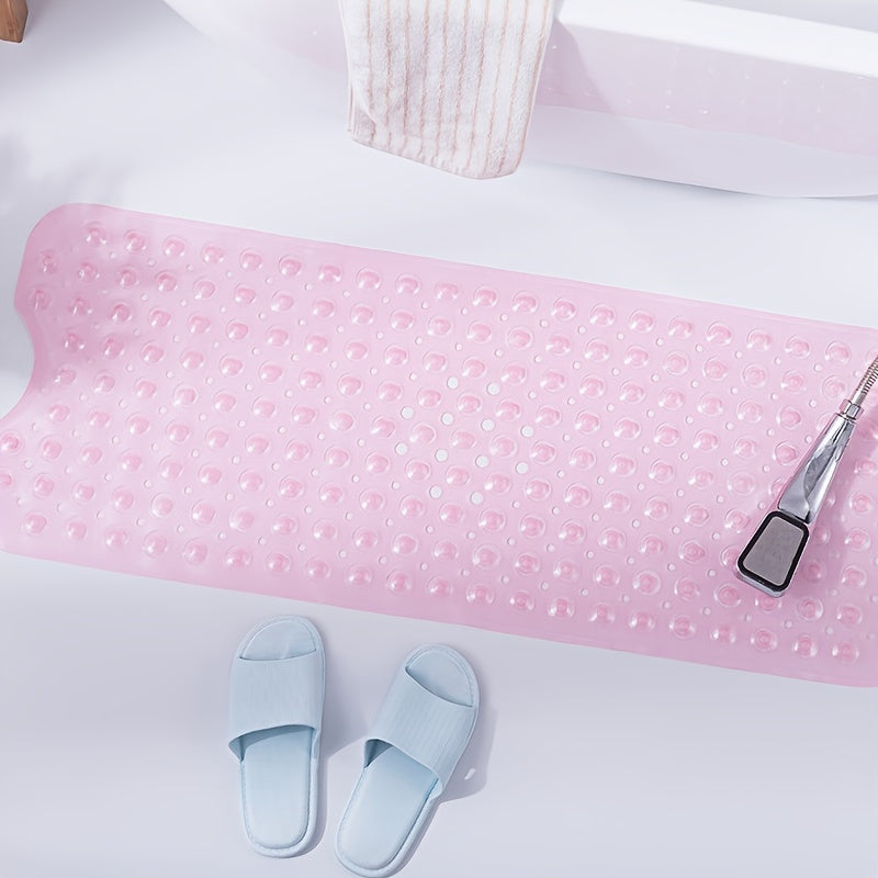 XL Non-Slip Bath Mat - Extra Long Shower Mat with Suction Cups for Safety
