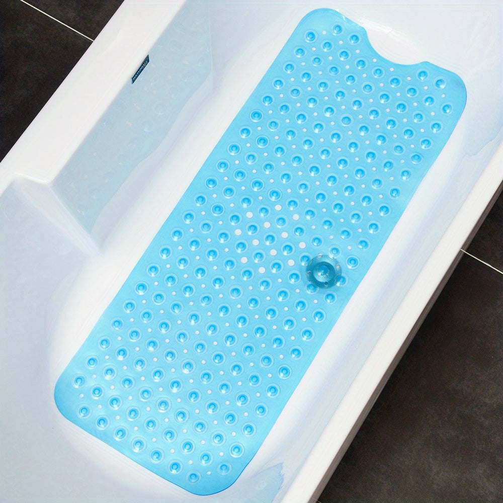 XL Non-Slip Bath Mat - Extra Long Shower Mat with Suction Cups for Safety