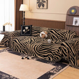 Zentara Zebra Chenille Sofa Cover - Luxurious Slipcover for Protection and Style