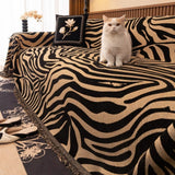Zentara Zebra Chenille Sofa Cover - Luxurious Slipcover for Protection and Style
