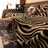Zentara Zebra Chenille Sofa Cover - Luxurious Slipcover for Protection and Style