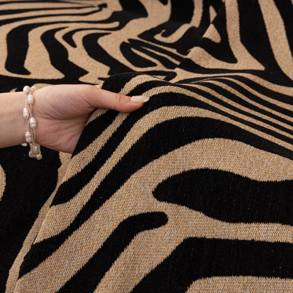 Zentara Zebra Chenille Sofa Cover - Luxurious Slipcover for Protection and Style