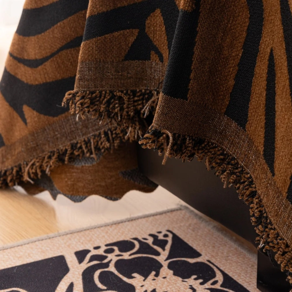 Zentara Zebra Chenille Sofa Cover - Luxurious Slipcover for Protection and Style