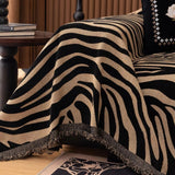Zentara Zebra Chenille Sofa Cover - Luxurious Slipcover for Protection and Style