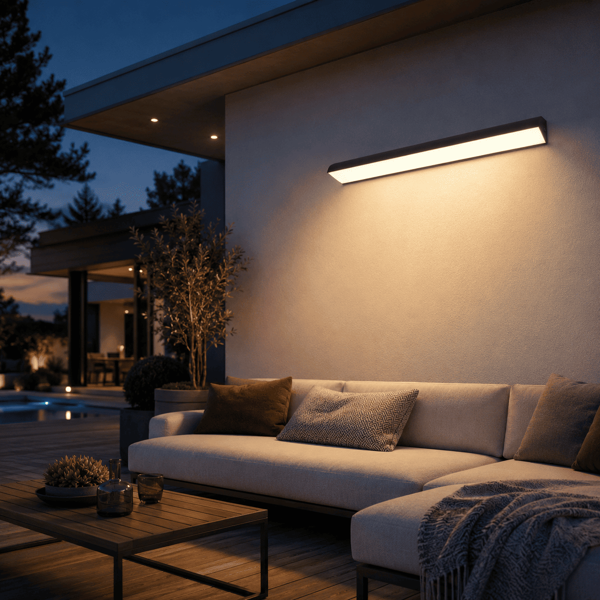 Sireya - Linear Outdoor LED Wall Light IP65 Garden & Patio