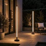 SolarPillar - Modern Outdoor Solar Floor Lamp 180cm Black