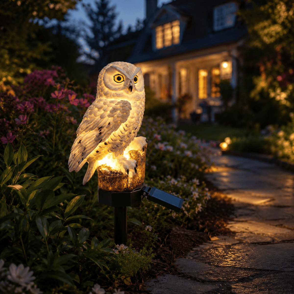 OwlGlow - Solar Garden Stake Light Decorative Owl Pathway
