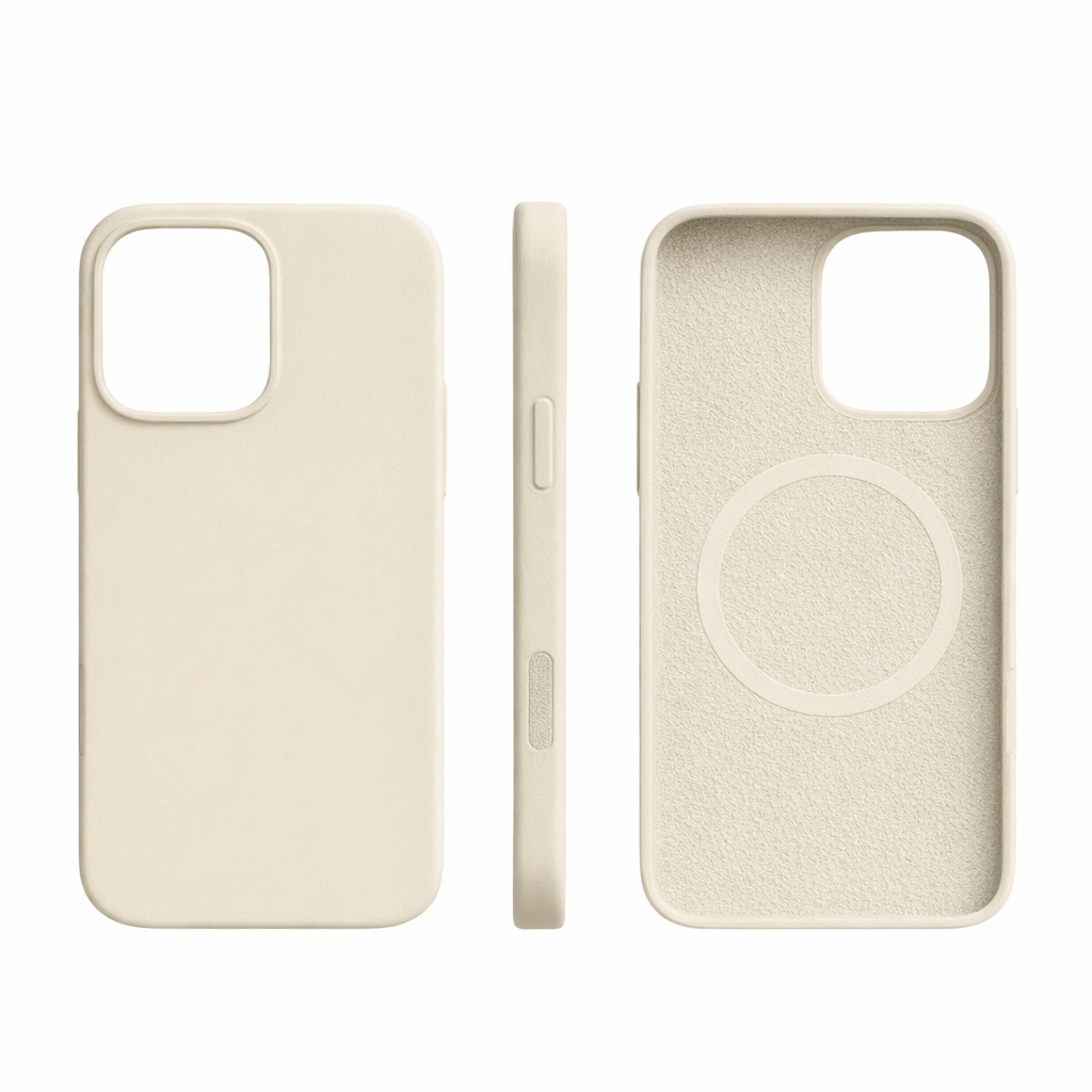 MagSafe Silicone Phone Case Beige