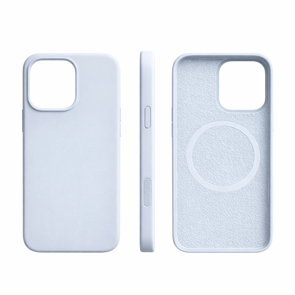 MagSafe Silicone Phone Case Light Blue